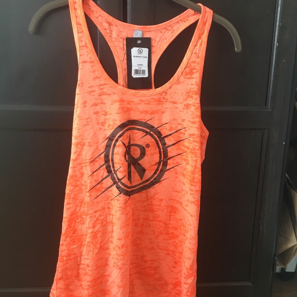 Rox Volleyball Orange Burnout Tank